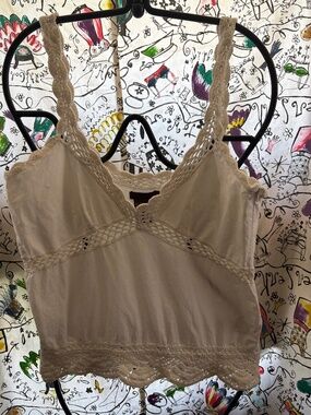 Dexter 100% cotton cropped crochet tank